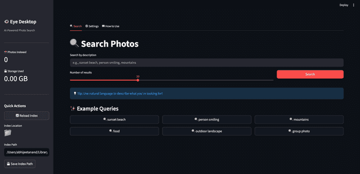 Eye Desktop - AI Photo Search